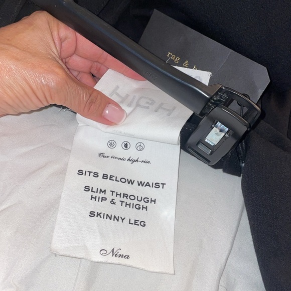 RAG & BONE BLACK JEANS
NINA HIGH-RISE ANKLE SKINNY - Picture 8 of 10